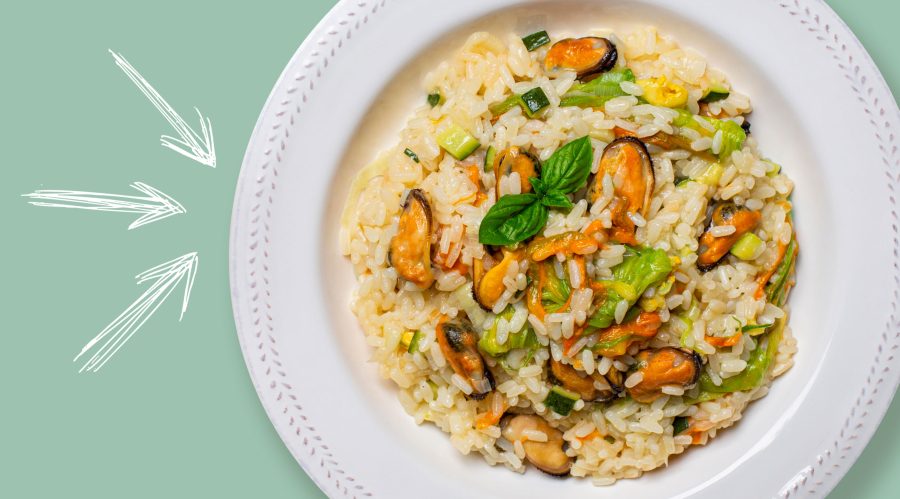 Risotto con Cozze e Zucchine